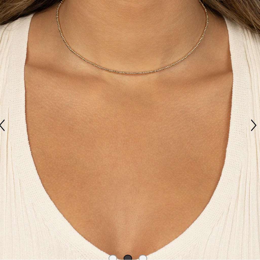 Adina Eden Jewels Dainty Beaded Chain Choker 40$